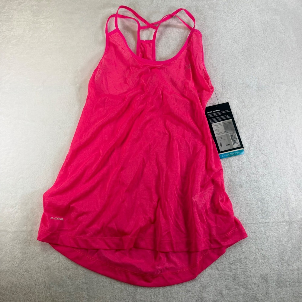 Helly Hansen X-Cool Quick Dry Strappy Racerback Tank Top Neon Pink Medium NWT
